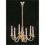 6 Arm Dolls House Chandelier Light - 1:12 scale